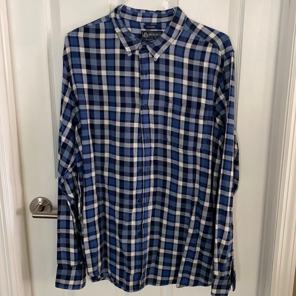 Checkered long sleeve button down